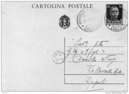 1938   CARTOLINA CON ANNULLO  GRISOLIA  COSENZA - Entiers Postaux