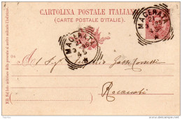 1895  CARTOLINA CON ANNULLO  MACERATA - Interi Postali