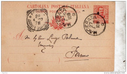 1907  CARTOLINA CON ANNULLO  MACERATA - Entero Postal