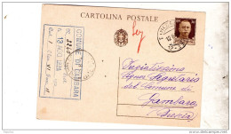 1934   CARTOLINA CON ANNULLO GAMBARA BRESCIA - Marcofilía