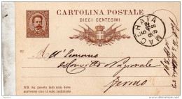 1883   CARTOLINA CON ANNULLO     MACERATA - Postwaardestukken