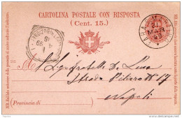 1899    CARTOLINA CON ANNULLO FARA S. MARTINA CHIETI - Interi Postali