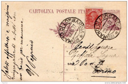 1928  CARTOLINA CON ANNULLO ROMANO DI LOMBARDIA  BERGAMO - Marcofilía