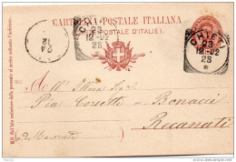 1902  CARTOLINA CON ANNULLO CHIETI - Stamped Stationery
