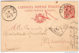 1906   CARTOLINA CON ANNULLO TAVERNA CATANZARO - Entiers Postaux