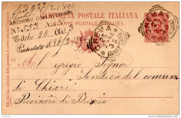 1894  CARTOLINA CON ANNULLO CREMA CREMONA - Entiers Postaux