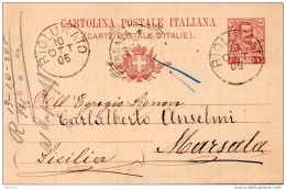 1905   CARTOLINA CON ANNULLO RIOLUNATO MODENA - Entero Postal