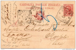 1907  CARTOLINA CON ANNULLO CLETO COSENZA - Stamped Stationery