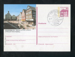 "BUNDESREPUBLIK DEUTSCHLAND" 1987, Bildpostkarte Mit Bildgleichem Stempel Ex "GRUENBERG" (L1219) - Geïllustreerde Postkaarten - Gebruikt