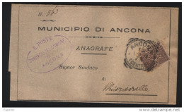 1894  LETTERA CON ANNULLO  ANCONA - Marcophilie