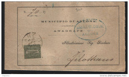 1894  LETTERA CON ANNULLO  ANCONA - Poststempel