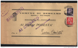 1945  LETTERA CON ANNULLO BERGAMO - Marcophilia