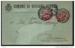 1926    CARTOLINA CON ANNULLO ROSSANO VENETO VICENZA - Marcophilia