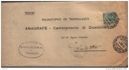 1927    LETTERA CON ANNULLO TERRAZZO VERONA - Marcophilie