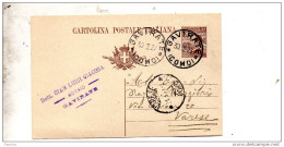 1927    CARTOLINA CON ANNULLO GAVIRATE COMO - Postwaardestukken