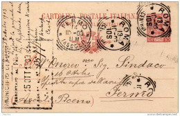 1903    CARTOLINA CON ANNULLO ROMA - Postwaardestukken