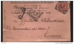 1907  CARTOLINA CON ANNULLO SOLOFRA AVELLINO - Storia Postale