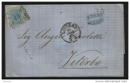 1869  LETTERA CON ANNULLO LIVORNO - Storia Postale