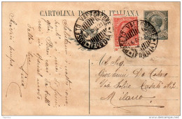 1921 CARTOLINA CON ANNULLO  ROSETO VALFORTORE  FOGGIA - Postwaardestukken