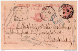 1906  CARTOLINA CON ANNULLO OLGIATE OLONA VARESE - Stamped Stationery