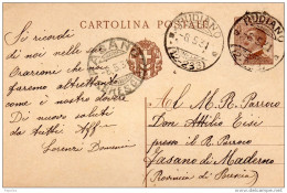 1931  CARTOLINA CON ANNULLO RUDIANO BRESCIA - Postwaardestukken