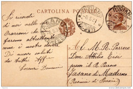 1931  CARTOLINA CON ANNULLO RUDIANO BRESCIA - Ganzsachen