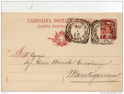 1904  CARTOLINA CON ANNULLO  PORTO S. GIORGIO ASCOLI - Poststempel
