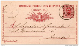 1892  CARTOLINA CON ANNULLO CHIETI - Interi Postali