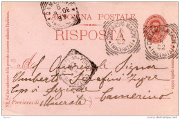 1902  CARTOLINA CON ANNULLO CIVITANOVA MARCHE MACERATA - Postwaardestukken