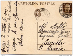 1940  CARTOLINA CON ANNULLO  ISORELLA BRESCIA - Marcophilie
