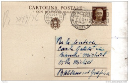 1940  CARTOLINA CON ANNULLO   PALERMO + BASSANO DEL GRAPPA - Poststempel