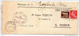 1935  LETTERA CON ANNULLO S. MARGHERITA BELICE AGRIGENTO - Marcophilie