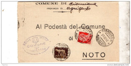 1912  LETTERA CON ANNULLO  CIANCIANA AGRIGENTO - Poststempel