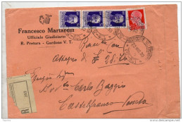 1930  LETTERA RACCOMANDATA  CON ANNULLO GARDONE VAL TROMPIA BRESCIA - Marcophilie