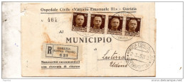 1935   LETTERA  RACCOMANDATE CON ANNULLO GORIZIA - Marcofilía