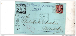 1906 CARTOLINA CON ANNULLO PIZZO CATANZARO - Marcophilia