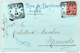 1906  CARTOLINA CON ANNULLO PIZZO CATANZARO - Marcophilie