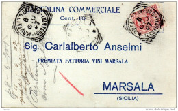1907 CARTOLINA CON ANNULLO  Montalto Uffugo  COSENZA - Marcophilia