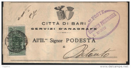 1932 LETTERA  CON ANNULLO SANTO SPIRITO  BARI - Marcofilie