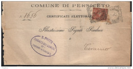 1900  LETTERA CON ANNULLO S. GIOVANNI  IN PERSICETO  BOLOGNA - Marcofilía