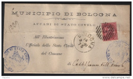 1881   LETTERA CON ANNULLO BOLOGNA - Marcofilie