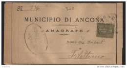 1895  LETTERA CON ANNULLO  ANCONA - Marcofilie