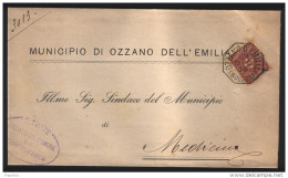 1900 LETTERA CON ANNULLO OZZANO DELL'EMILIA BOLOGNA - Marcofilía