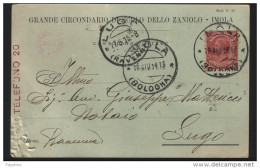 1915 CARTOLINA CON ANNULLO IMOLA - Storia Postale