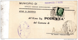 1941   LETTERA CON ANNULLO PIEDIMONTE D'ALIFE BENEVENTO - Marcofilía