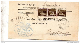 1942   LETTERA CON ANNULLO FAICCHIO  BENEVENTO - Marcophilia