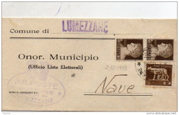 1933   LETTERA CON ANNULLO LUMEZZANE BRESCIA - Marcofilie