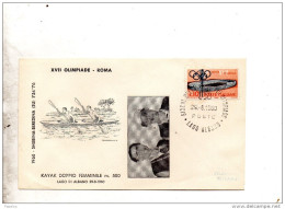 1960 LETTERA CON ANNULLO XVII OLIMPIADE ROMA - FDC