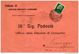1935   LETTERA CON ANNULLO CAVALLERMAGGIORE ALESSANDRIA - Marcophilia