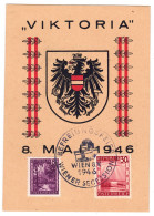 Autriche // 1946 //  Carte "VIKTORIA" 8 Mai 1946, Wiener Sécession - Briefe U. Dokumente